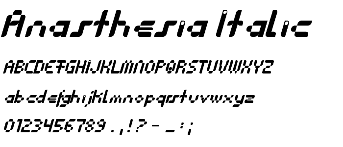 Anasthesia Italic font